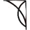 Ekena Millwork Miller Wrought Iron Bracket, (Single center brace), Antiqued Bronze 1 1/2"W x 7 1/2"D x 10"H BKTM01X07X10SMIABZ - alternate 6